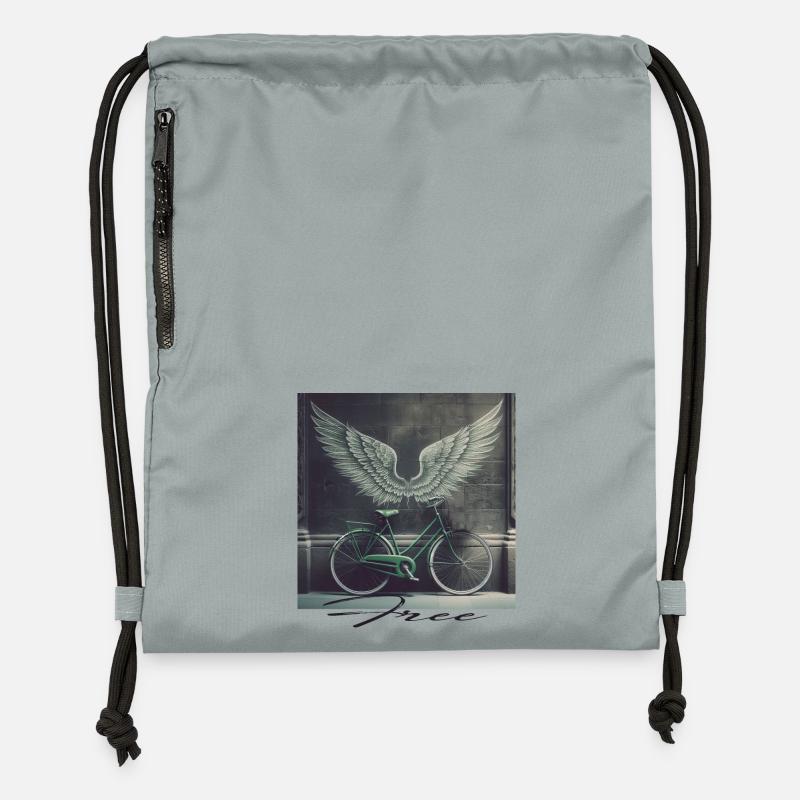 Vélo - Sac à cordon en polyester recyclé - gris fer délavé