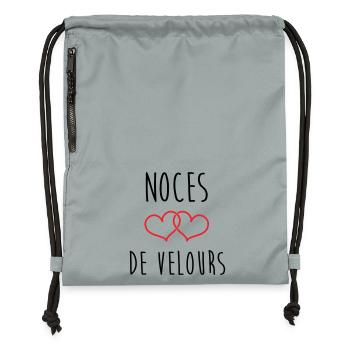 Velvet Wedding 29 Years - Gymsac made from recycled material - mineral charcoal grey - Front