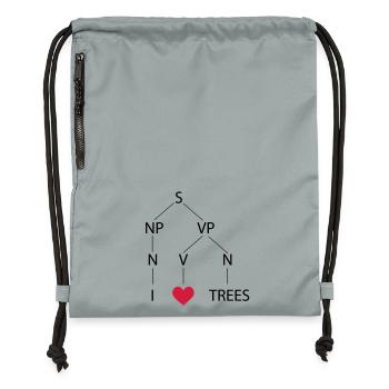 Syntaxbaum - Turnbeutel aus Recycling-Material - Steingrau mineral wash - Vorne