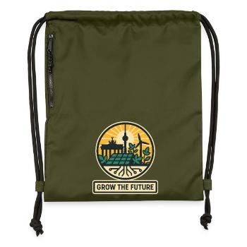 Grow the Future – Berlin - Gymsac made from recycled material - military green - Front
