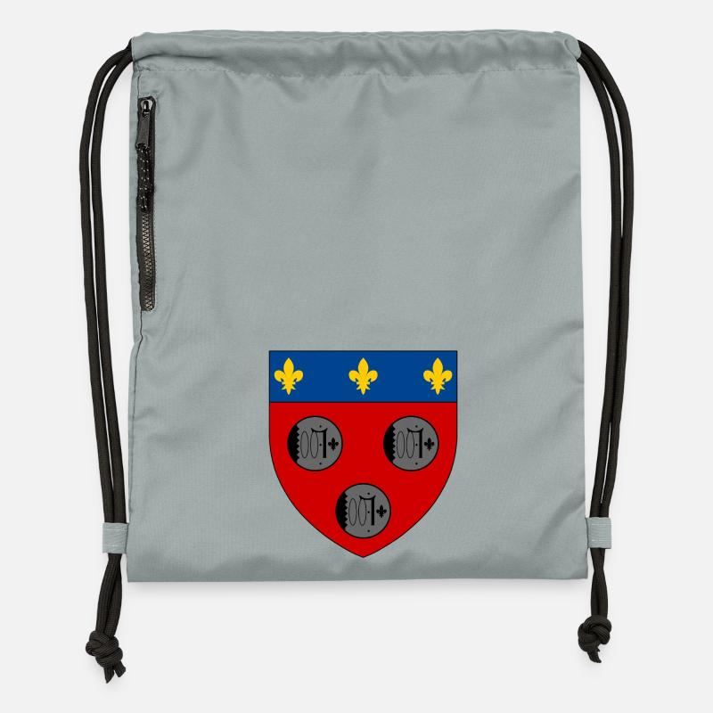 Blason de la Beauce - Sac à cordon en polyester recyclé - gris fer délavé