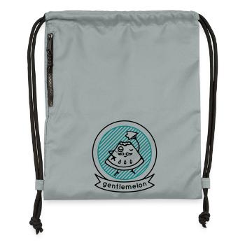 Watermelon - Gymsac made from recycled material - mineral charcoal grey - Front