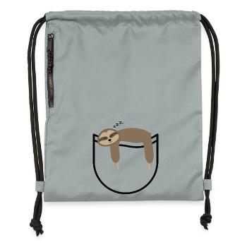 Pocket Sloth - Turnbeutel aus Recycling-Material - Steingrau mineral wash - Vorne