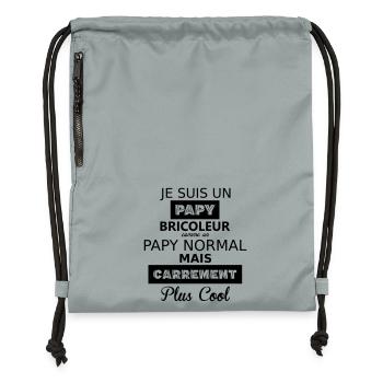 Papy bricoleur - Gymsac made from recycled material - mineral charcoal grey - Front