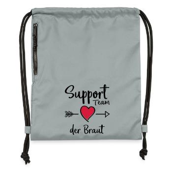 support team der braut - Turnbeutel aus Recycling-Material - Steingrau mineral wash - Vorne