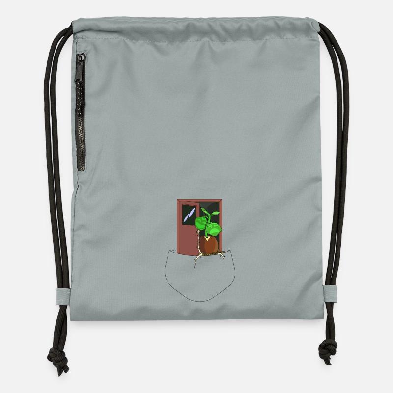 SEMIS EN POCHE - Sac à cordon en polyester recyclé - gris fer délavé