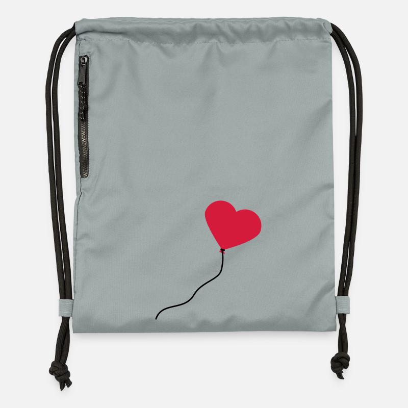 herzluftballon_2c - Gymsac made from recycled material - mineral charcoal grey