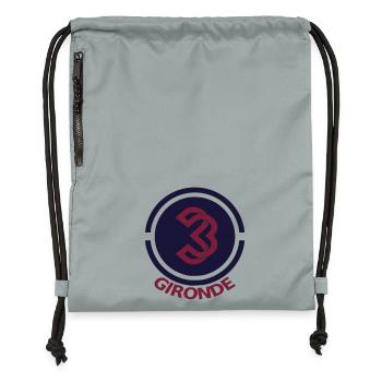 Circular emblem Gironde 33 - Gymsac made from recycled material - mineral charcoal grey - Front