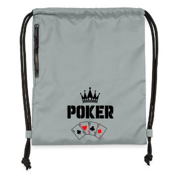 Cartes de poker - Sac à cordon en polyester recyclé - gris fer délavé - Devant