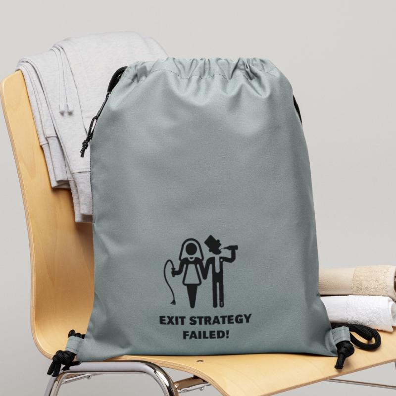 Exit Strategy Failed! (JGA Bräutigam Game Over B) Turnbeutel aus Recycling-Material