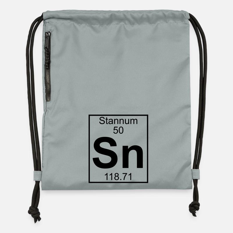 Stannum (Sn) (element 50) - Gymsac made from recycled material - mineral charcoal grey