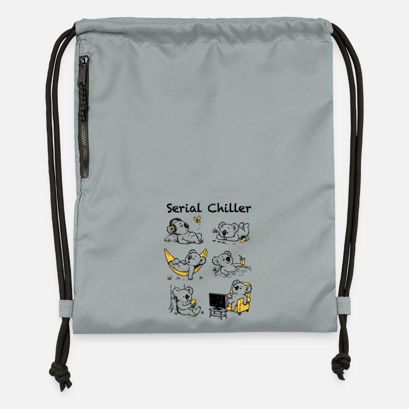 Serial Chiller - Gymsac made from recycled material - mineral charcoal grey
