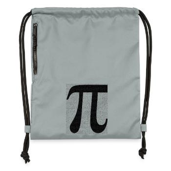 Mathématiques du symbole pi avec valeur numérique - Sac à cordon en polyester recyclé - gris fer délavé - Devant