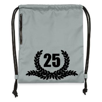 Lauwerkrans 25 JAHRE - Turnbeutel aus Recycling-Material - Steingrau mineral wash - Vorne