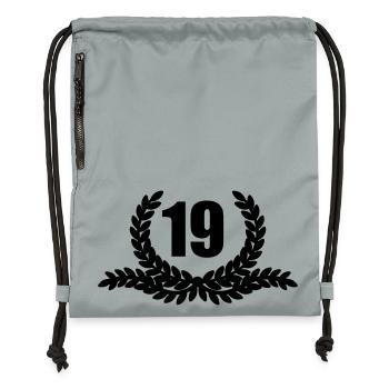 Lauwerkrans 19 ANS - Sac à cordon en polyester recyclé - gris fer délavé - Devant