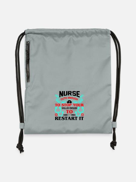 Krankenschwester - Turnbeutel aus Recycling-Material - Steingrau mineral wash