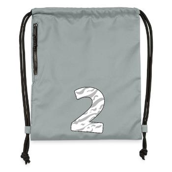 2 - Gymsac made from recycled material - mineral charcoal grey - Front
