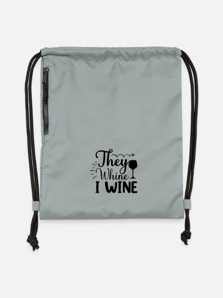 Sie Weinen Ich Wein - Turnbeutel aus Recycling-Material - Steingrau mineral wash