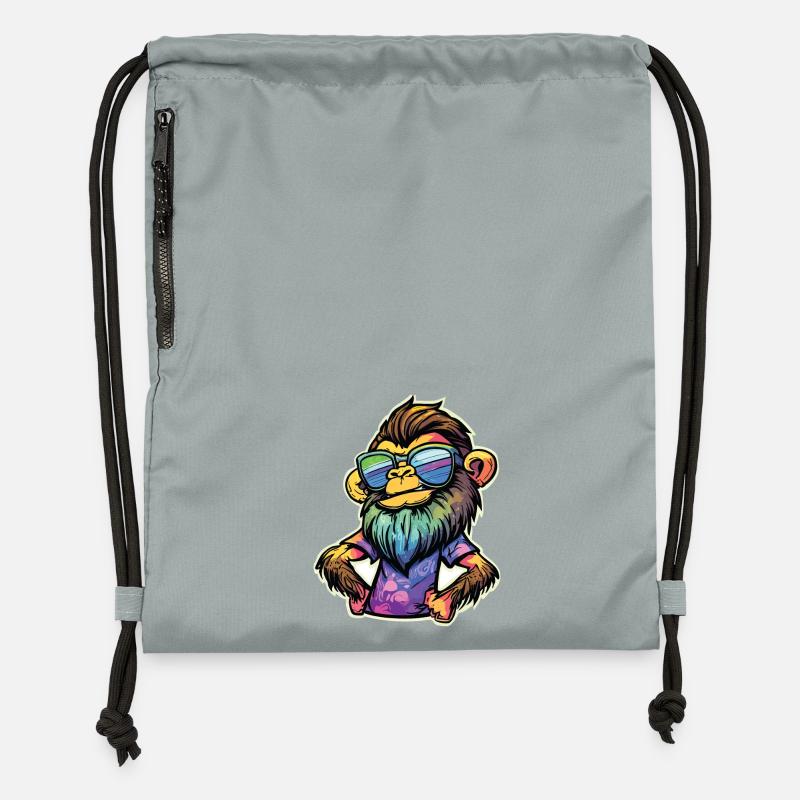 Funky Monkey - Gymsac made from recycled material - mineral charcoal grey