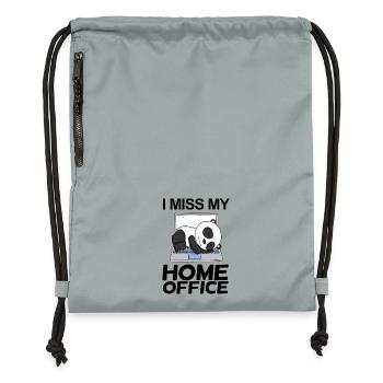 Bureau à domicile Miss Humour Drôle - Sac à cordon en polyester recyclé - gris fer délavé - Devant