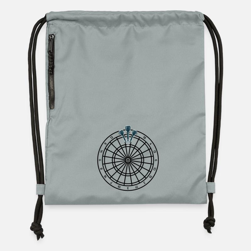 Silhouette du Trio de Fléchettes - Sac à cordon en polyester recyclé - gris fer délavé