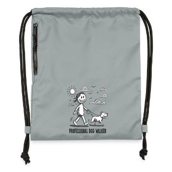 Pitbull Pet Dog Animal Lover - Gymsac made from recycled material - mineral charcoal grey - Front