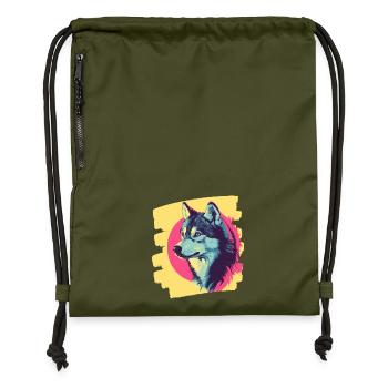 Rauque - Sac à cordon en polyester recyclé - military green - Devant