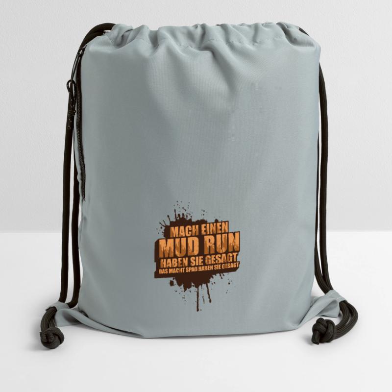 Faire une course dans la boue, une course dans la boue, une course dans la boue, une course dans la boue Sac à cordon en polyester recyclé