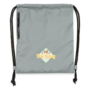 The Hague City Netherlands Retro Holland Souvenir - Gymsac made from recycled material - mineral charcoal grey - Front