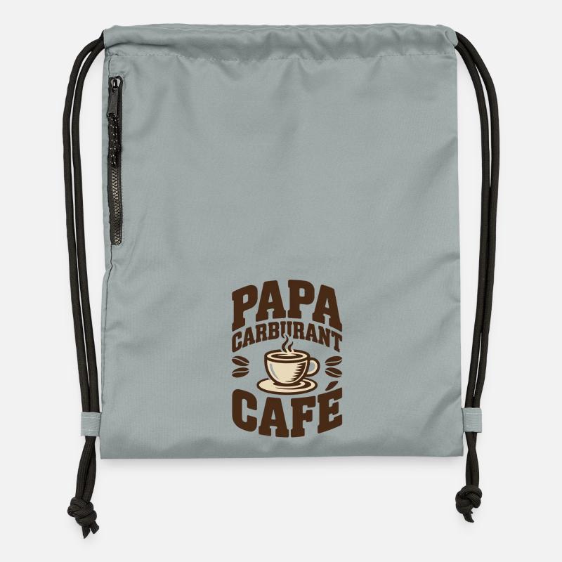 Daddy Fuel Coffee - Gymsac made from recycled material - mineral charcoal grey