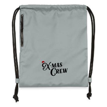 Équipage de Noël - Sac à cordon en polyester recyclé - gris fer délavé - Devant