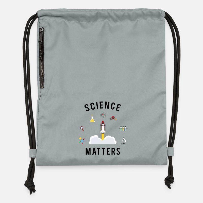 Science Matters - Sac à cordon en polyester recyclé - gris fer délavé