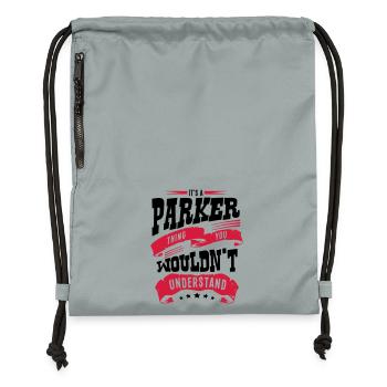 parker name thing you wouldnt understand - Gymsac made from recycled material - mineral charcoal grey - Front