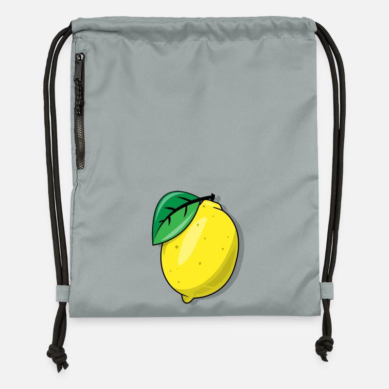 lemon - Gymsac made from recycled material - mineral charcoal grey