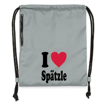 I love Spätzle (Alle Farben!) - Turnbeutel aus Recycling-Material - Steingrau mineral wash - Vorne