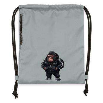 Entraîneur de gorilles - Sac à cordon en polyester recyclé - gris fer délavé - Devant