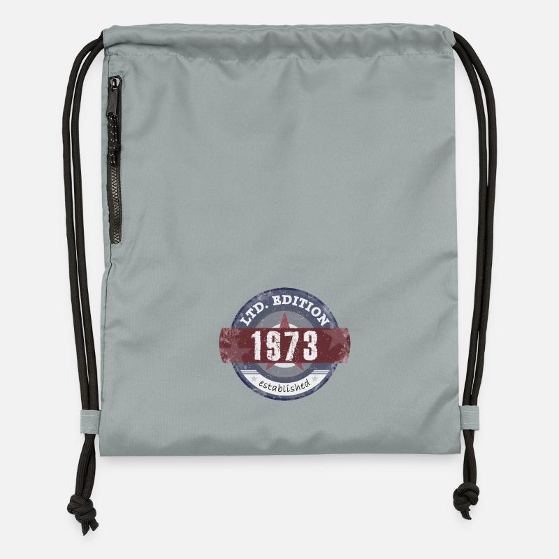 LtdEdition 1973 - Sac à cordon en polyester recyclé - gris fer délavé