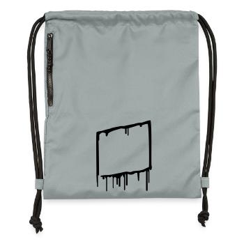 graffiti_frame - Turnbeutel aus Recycling-Material - Steingrau mineral wash - Vorne