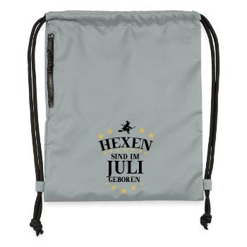 Sorcière juillet - Sac à cordon en polyester recyclé - gris fer délavé - Devant