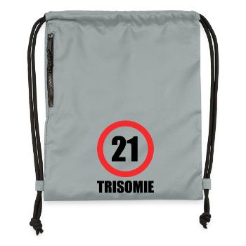 Down syndrome - Gymsac made from recycled material - mineral charcoal grey - Front