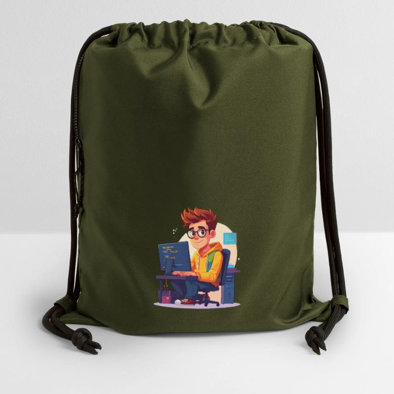 Programmierer oder Nerd Turnbeutel aus Recycling-Material