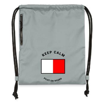 Amiral H - pilote à bord du navire pilote - Sac à cordon en polyester recyclé - gris fer délavé - Devant