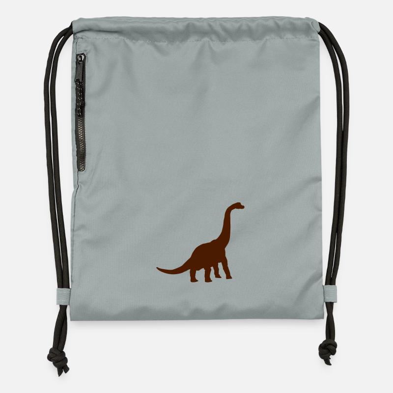 brachiosaurus - Sac à cordon en polyester recyclé - gris fer délavé