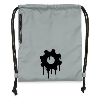 Gears Graffiti - Turnbeutel aus Recycling-Material - Steingrau mineral wash - Vorne