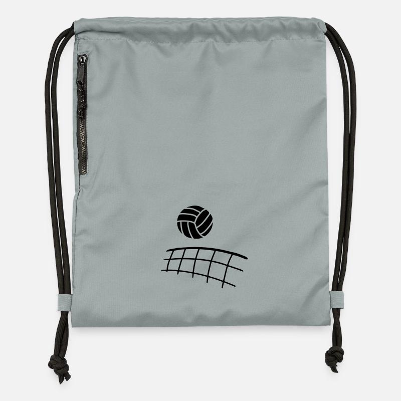 Volley-ball - Sac à cordon en polyester recyclé - gris fer délavé