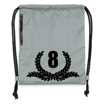 Lauwerkrans 08 YEARS - Gymsac made from recycled material - mineral charcoal grey - Front