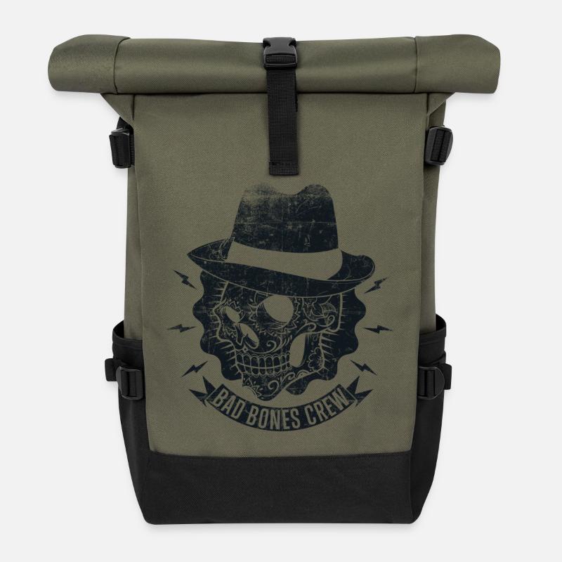Style - Sac à dos roll top - olive/noir