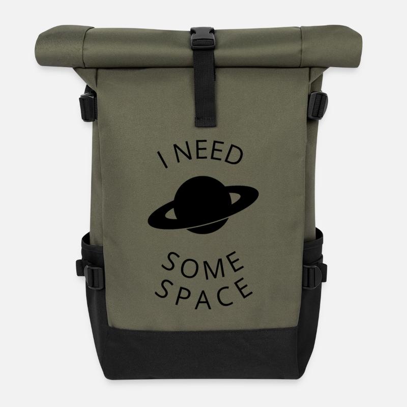 Saturne - Sac à dos roll top - olive/noir