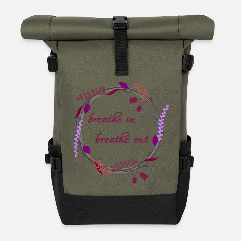 Relax - Roll Top Backpack - olive/black
