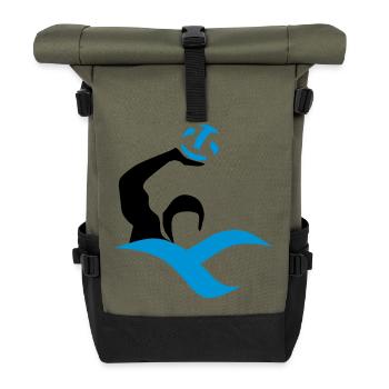 waterpolo - Roll Top Backpack - olive/black - Front